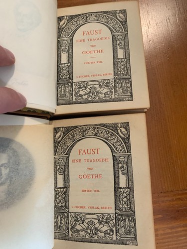 Goethe faust ii 1901 - faust, 1901/1903