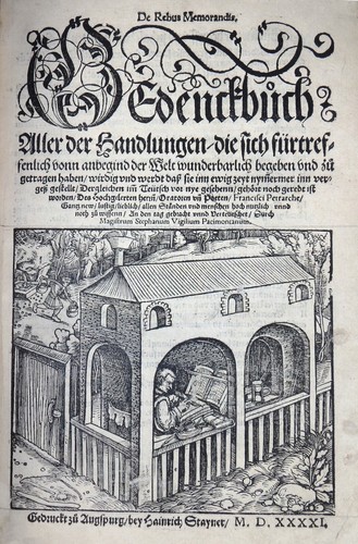 Petrarca chronik gedenkbuch - petrarca,